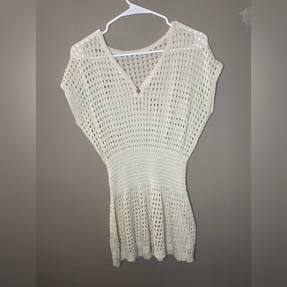 Cream Knit Swimsuit Cover Up Size S - Picture 1 of 4